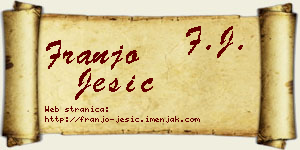 Franjo Ješić vizit kartica